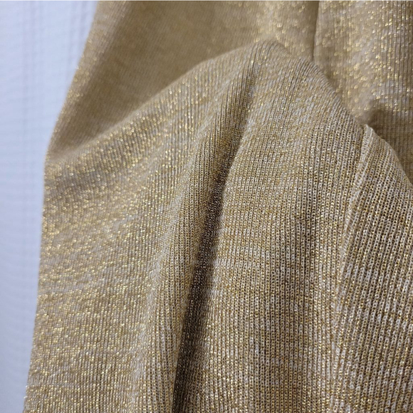 Women's Matter of Degree Gold Lurex Leggings Size M - Picture 2 of 6